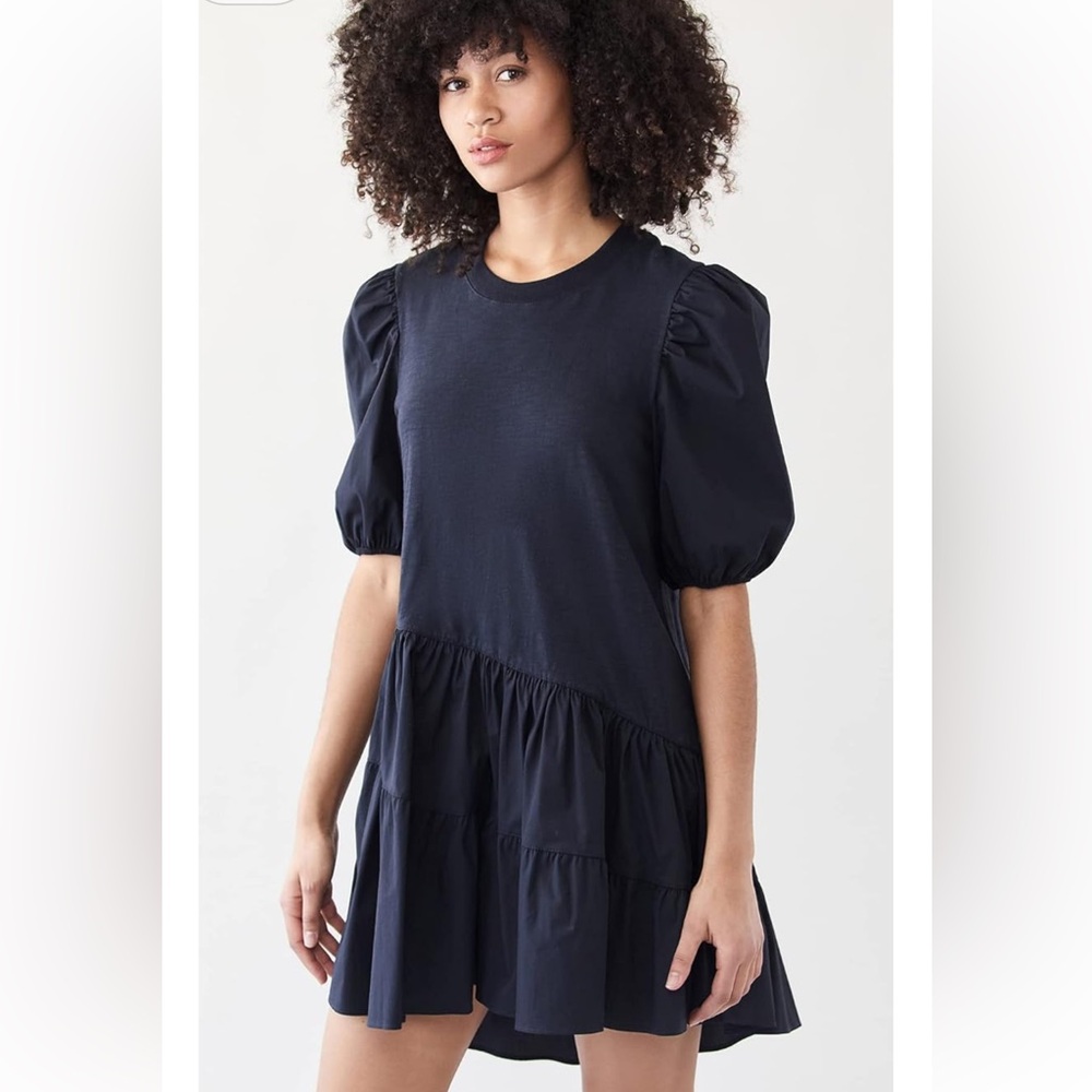 cinq  a’ sept Caitlin Tiered Puffed Sleeve Mini Dress
